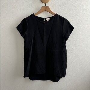 Cuyana Black Silk Top